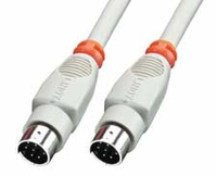 Lindy 8 Pin Mini DIN Cable 2 m Paralleles Kabel Grau