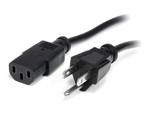 15FT (4.5M) 18AWG FLEXIBLE COMPUTER POWER CORD W/ NEMA 5-15P AND IEC 60320 C13 C