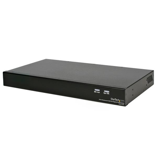 SV841HDIE StarTechcom Conmutador Switch KVM para Armario Rack por IP Digital 8 puertos Vídeo VGA PS/2 Serie - Conmutador KVM - 8 x KVM ports - 1 usuario local - 1 usuario IP - montaje en rack - para P/N IM12D1500P RACKCOND17HD RKCONS1701 SVA12M2NEUA SVA12M5NA