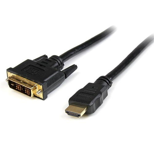 StarTech.com 2m High Speed HDMI® Cable to DVI Digital Video Monitor - M/M - First End: 1 x HDMI Male Digital Audio/Video -
