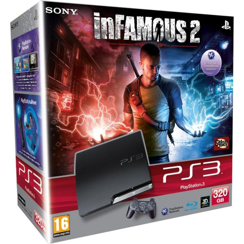 Sony Playstation 3 320GB + inFamous 2 WiFi Must