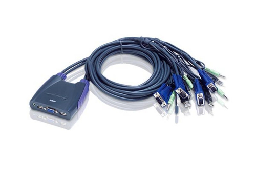 4-PORT USB VGA/AUDIO CABLE KVM SWITCH (0.9M, 1.2M)