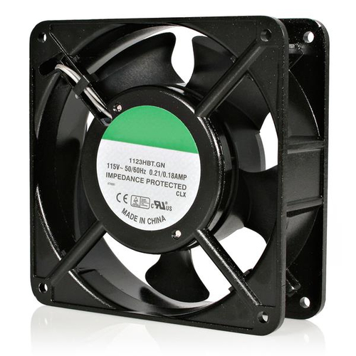 INCREASE AIRFLOW - 4.7IN / 120MM AXIAL RACK FAN; LOW NOISE (45.7 DBA) - SOLID ME