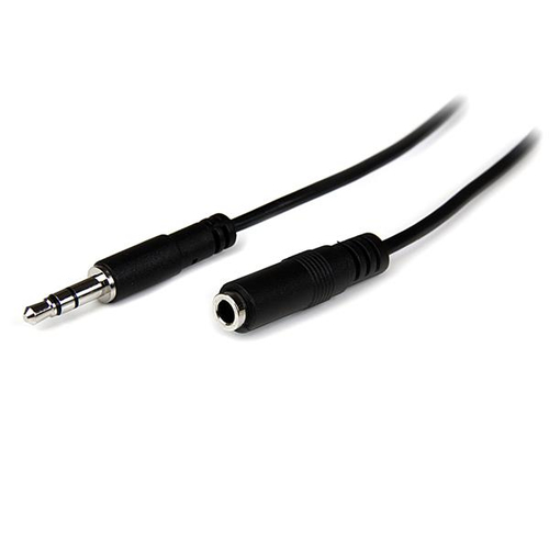 1M SLIM 3.5MM M/F STEREO EXTENSION AUDIO CABLE