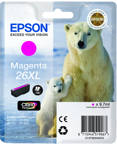 Original Epson 26XL Magenta Ink Cartridge - image 1