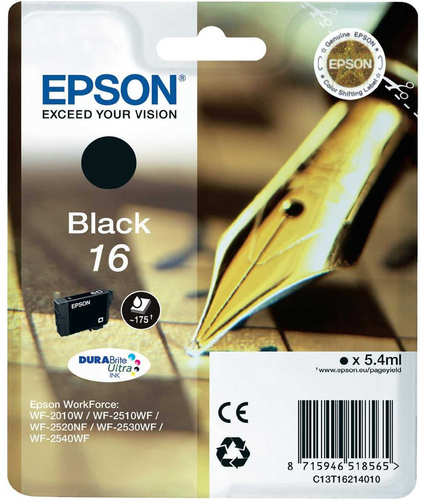 Original Epson 16 Black Ink Cartridge - image 1