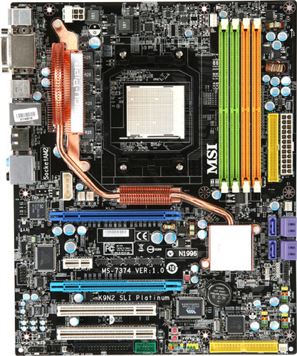 MSI K9N2 SLI Platinum Pistikupesa AM2 ATX