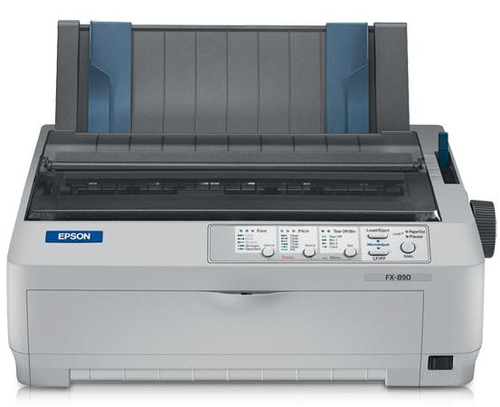 Epson FX 890 - Impresora - B/N - matriz de puntos - Rollo 216 cm JIS B4 plegado en acordeón 254 cm - 240 x 144 ppp - 9 espiga - hasta 680 caracteres/segundo - paralelo USB - C11C524011