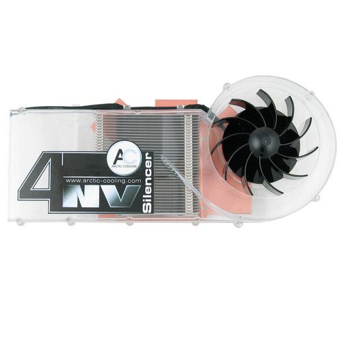 ARCTIC NV Silencer 4 Rev.2 Vaizdo plokštei Aušintuvas 7,2 cm Juoda, Permatomas