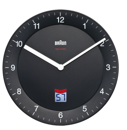 Braun BNC 006 Kvarcinis laikrodis Apskritimas Juoda