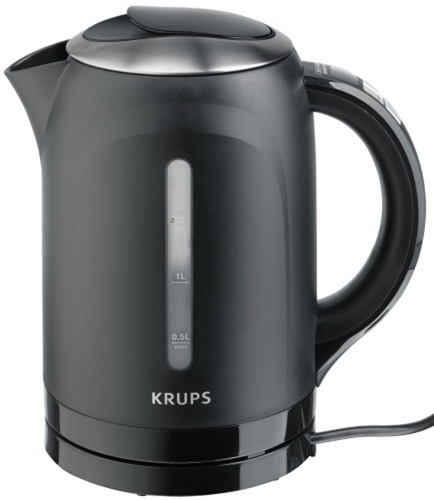 Krups BW410837 elektriskās tējkanna 1,5 L 2200 W Melns, Nerūsējošs tērauds