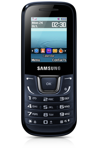 Samsung E1280 4,5 cm (1.77) 75,4 g Must, Sinine