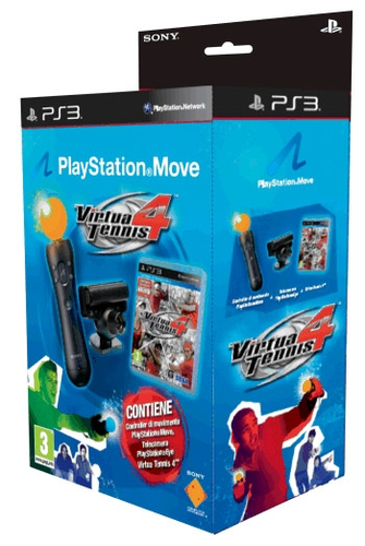 Sony Virtua Tennis 4 + Move Kit, PS3 Inglise keel, Itaalia PlayStation 3