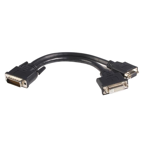 StarTech.com DMS 59 Splitter Cable - 8in - DMS 59 to 1 x DVI / 1 x VGA - Y Cable - DMS 59 to VGA - Monitor Splitter Cable 