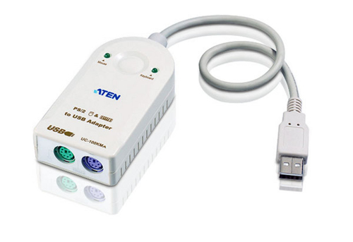 PS/2 TO USB ADAPTER - USB TYPE A LEFT CONNECTOR - MALE LEFT GENDER - 6 PIN MINI-