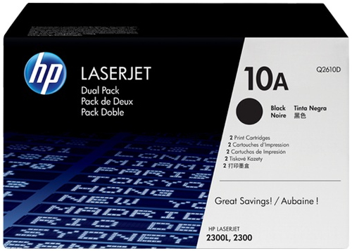 HP 2 x Q2610D toonerikassett 2 tk Originaal Must