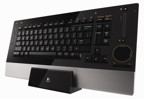 Logitech diNovo Edge klaviatuur Kodu Bluetooth Must, Hõbe