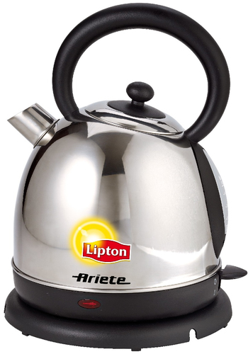 Ariete Bollitore Lipton 2987 elektriskās tējkanna 1,7 L 2200 W Melns, Nerūsējošs tērauds