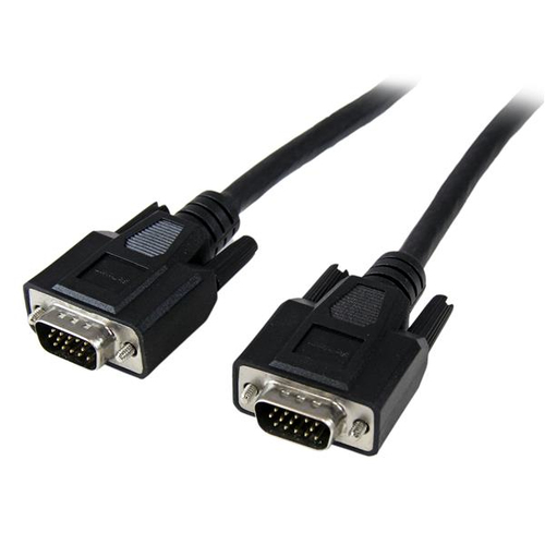 StarTechcom 35 ft Plenum-Rated Coax High Res Monitor / Projector VGA Cable - Cable VGA - HD-15 VGA M a HD-15 VGA M - 107 m - moldeado plenum - negro - MXT101PMM35