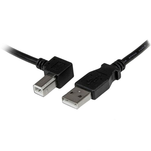 CABLE ADAPTADOR USB DE 1M PARA IMPRESORA ACODADO - 1X USB A MACHO - 1X USB B MACHO EN ANGULO IZQUIERDO - STARTECHCOM MOD USBAB1ML USBAB1ML - USBAB1ML