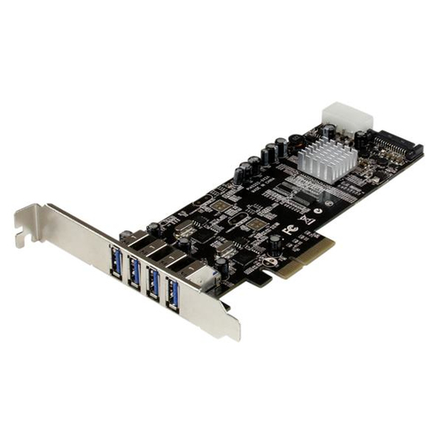 TARJETA PCI EXPRESS 4 PUERTOS  USB 30 FUENTE SATA MOLEX UASP - PEXUSB3S42V