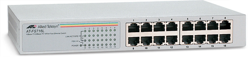 AT-FS716L-10 Switch No Administrable 16 Puertos 10/100 Mbps con fuente de alimentación interna AT-FS716L-10