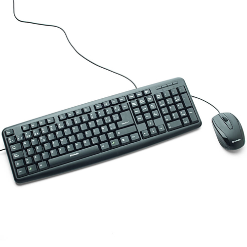 98111 Teclado y Mouse VERBATIM USB - Negro 98111