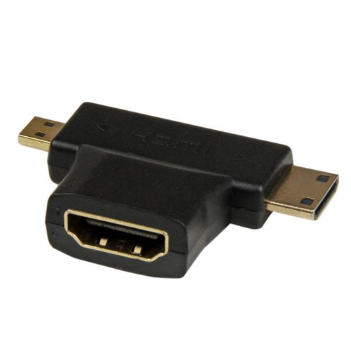 StarTech.com HDACDFMM kaabli soomuutja HDMI Micro HDMI, Mini HDMI Must
