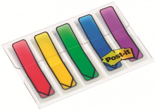 Banderitas 3M Post-it 684-ARR1 Flecha Colores Primarios 047x17 5 Blocks con 20 Banderitas C/Block 684-ARR1 - 684-ARR1