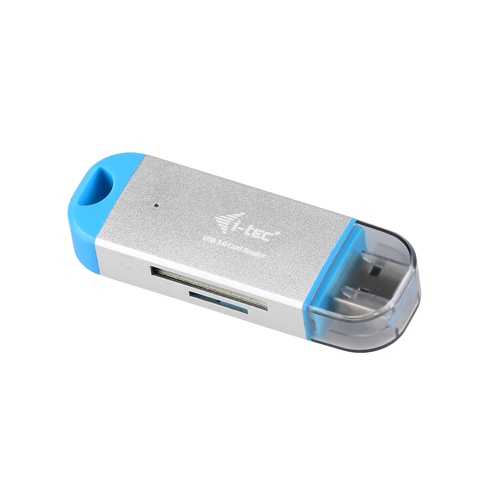 i-tec U3CRDUO-BL kaardilugeja USB 3.2 Gen 1 (3.1 Gen 1) Sinine, Hõbe