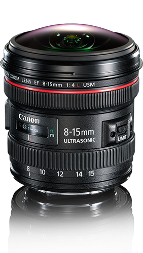 Canon EF 8-15mm f/4L Fisheye USM SLR Lai kalasilmobjektiiv Must