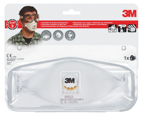 3M 9332+C tolmumask 1 tk FFP3