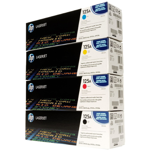 HP CB540A-CB543A toonerikassett 4 tk Originaal Must, Tsüaan, Magenta, Kollane