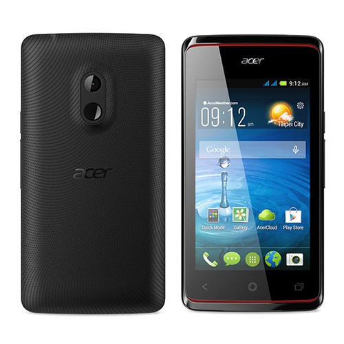 Acer Liquid Z200 10,2 cm (4) Kaksik-SIM Android 4.4 3G 0,5 GB 4 GB 1300 mAh Must