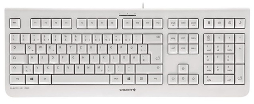 CHERRY KC 1000 tastatūra Mājas USB Swiss Pelēks