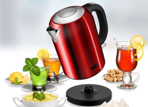 Unold 18122 elektriskās tējkanna 1,7 L 2200 W Hroms, Sarkans, Balts