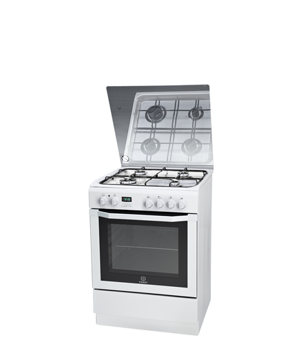 Indesit I6GMH6AG(W)/U pliit Eraldiseisev pliit Elektriline Gaas Valge