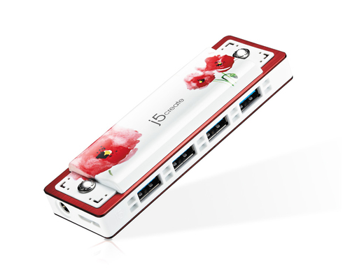 J5Create J5 JUH345Re 4xu3 Red+whi