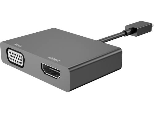 HP Micro USB to HDMI/VGA Adapter USB grafiskais adapteris Melns