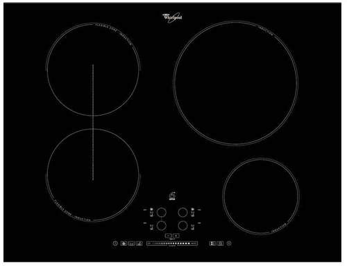 Whirlpool ACM 751 BA Juoda Įmontuoti Indukcinė viryklė, padalyta į sritis 4 zone(s)