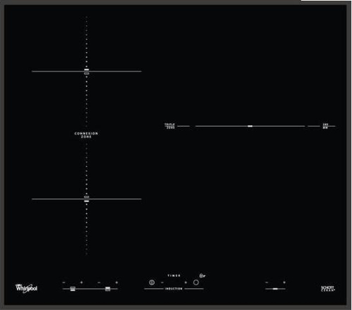 Whirlpool ACM 832/BA Juoda Įmontuoti Indukcinė viryklė, padalyta į sritis 3 zone(s)