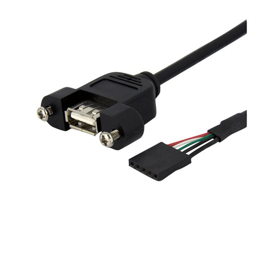 USBPNLAFHD3 CABLE 91CM USB 20 MONTAJE EN  PANEL MACHO IDC5 A HEMBRA USBA