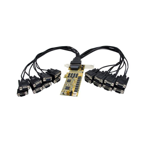 PEX16S952LP StarTech.com 16 puertos LP RS232 PCI Express, tarjeta de serie y cable