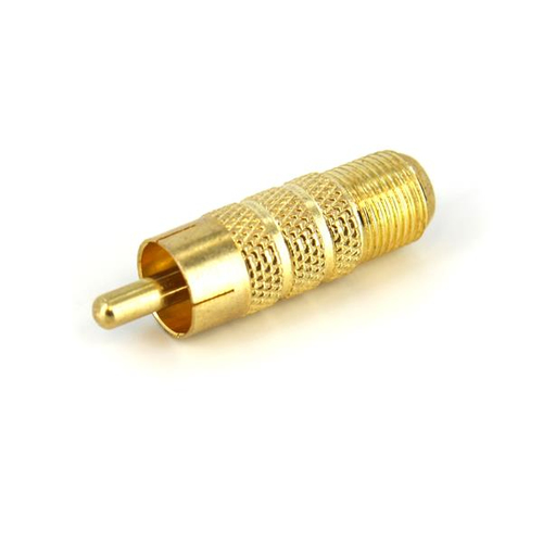 RCA TO F TYPE COAXIAL ADAPTER M/F, CONVERT AN RG6 COAX CABLE INTO A RCA CABLE