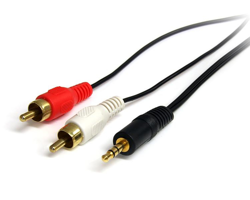 CABLE STARTECH DE 1.8M DE AUDIO ESTEREO CABL 3.5MM MACHO A 2X RCA MACHO UPC 065030773362 - MU6MMRCA