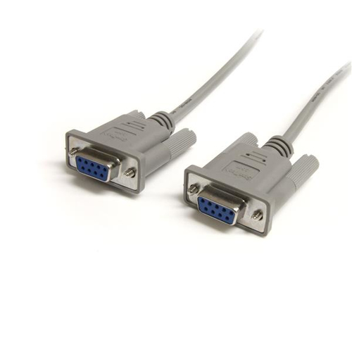 THIS 6FT STRAIGHT THROUGH SERIAL CABLE FEATURES TWO DB9 FEMALE (DB9F) CONNECTORS
