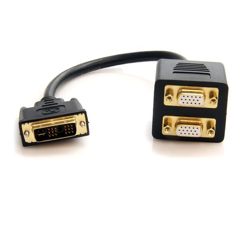 DVISPL1VV CABLE 30CM DIVISOR VIDEO DVI-I SPLITTER A 2 PUERTOS VGA ADAPTAD.R UPC 0065030840651