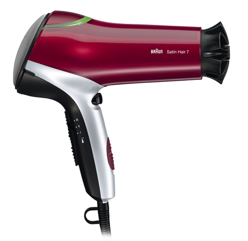 Braun Satin Hair 7 HD 770 föön 2000 W Must, Hall, Punane