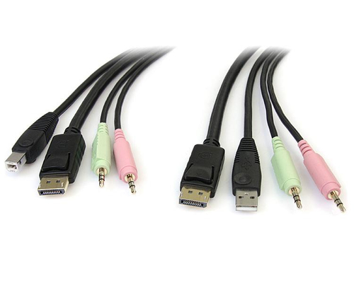 STARTECH DP4N1USB6 6ft 4-in-1 USB Displa