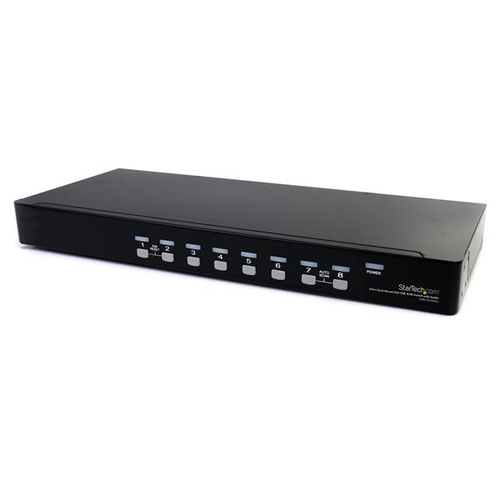 CONMUTADOR SWITCH KVM VGA 8  PUERTOS USB A Y AUDIO 1U RACK - SV831DUSBAU